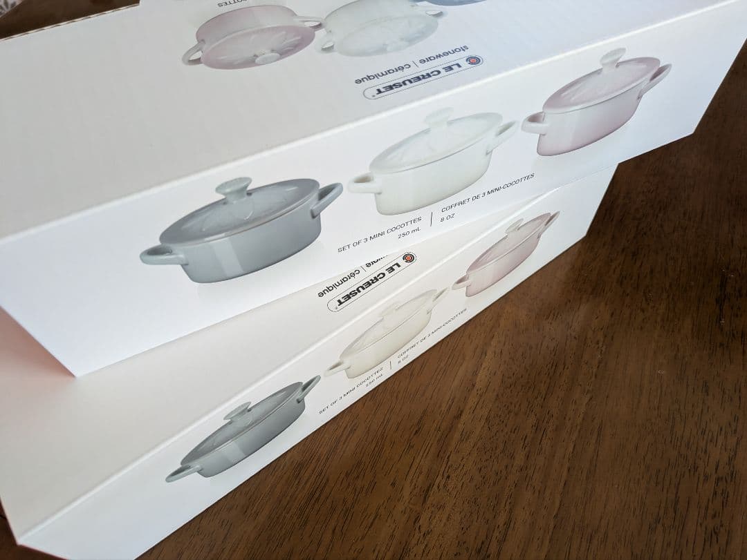 ル・クルーゼ★ミニココット サンフラワーレリーフ 3個 セット × 2