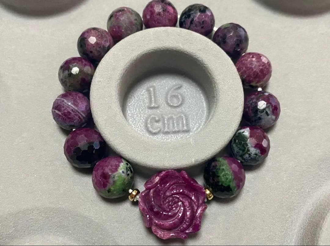 高品質♡ 天然ルビー＆ルビーインゾイサイト デザインブレスレット