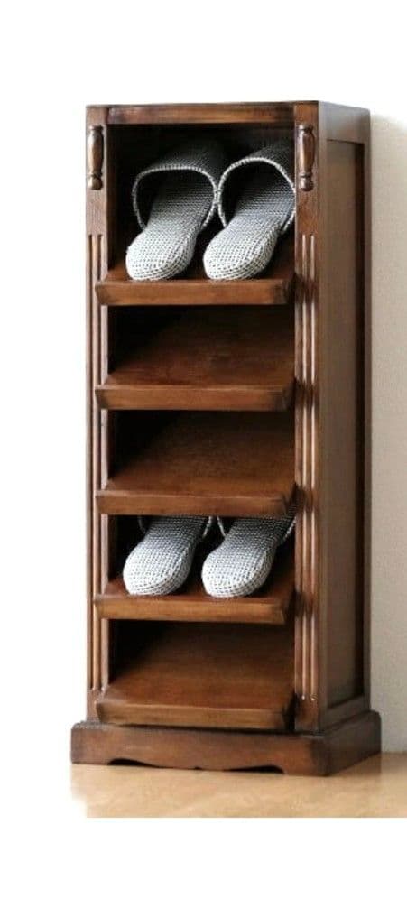 スリッパラック　アンティーク　木製　オーク材