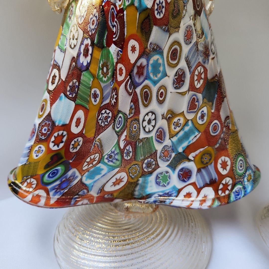 ナ*カ様 ベネチアンガラス ミルフィオリ バラリン工房 金彩 ペアドール mur