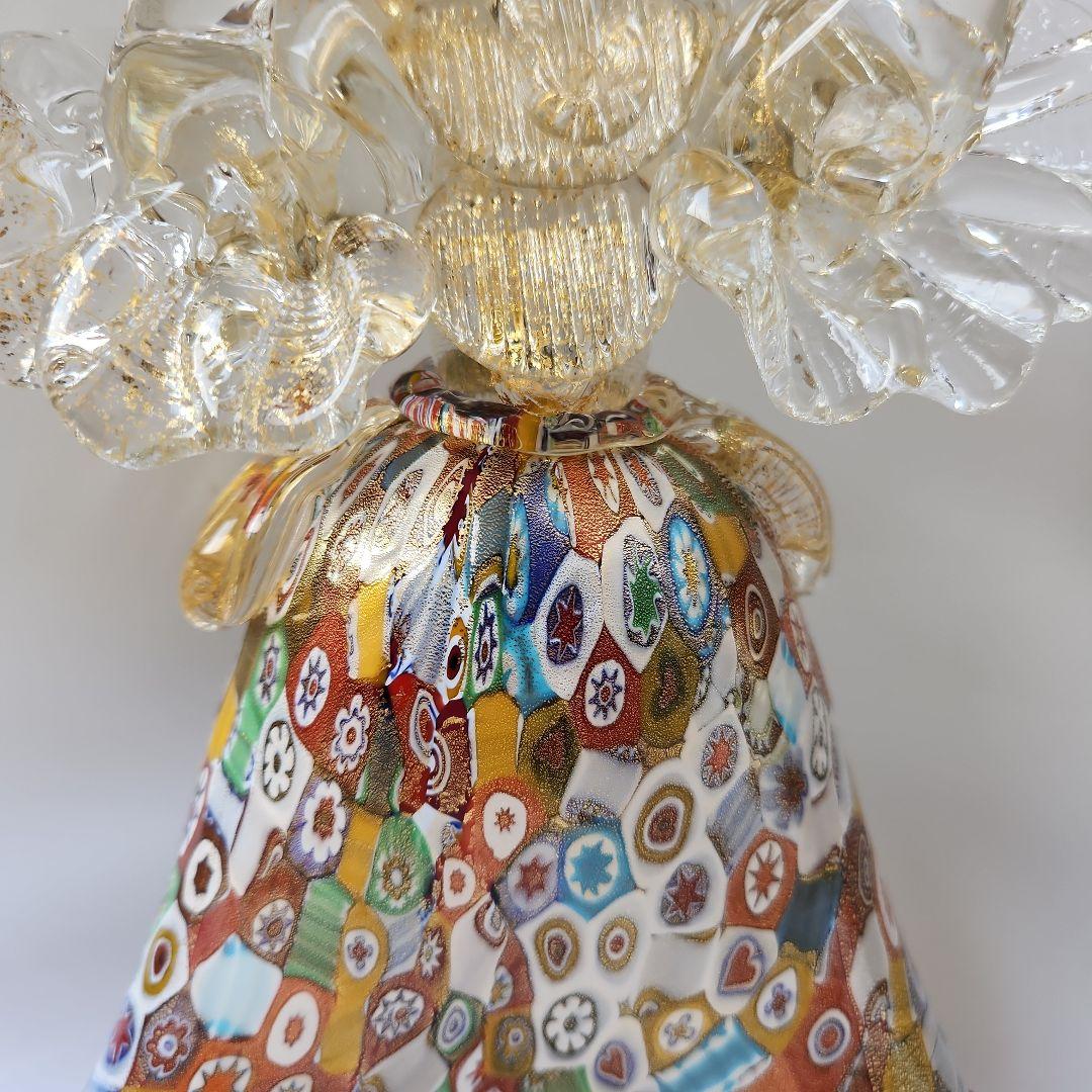 ナ*カ様 ベネチアンガラス ミルフィオリ バラリン工房 金彩 ペアドール mur