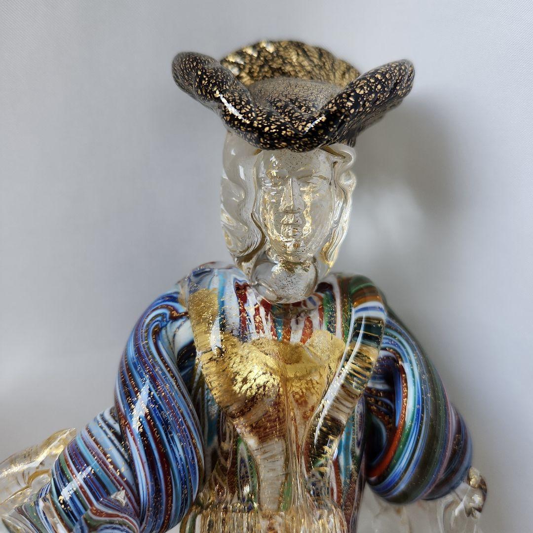 ナ*カ様 ベネチアンガラス ミルフィオリ バラリン工房 金彩 ペアドール mur