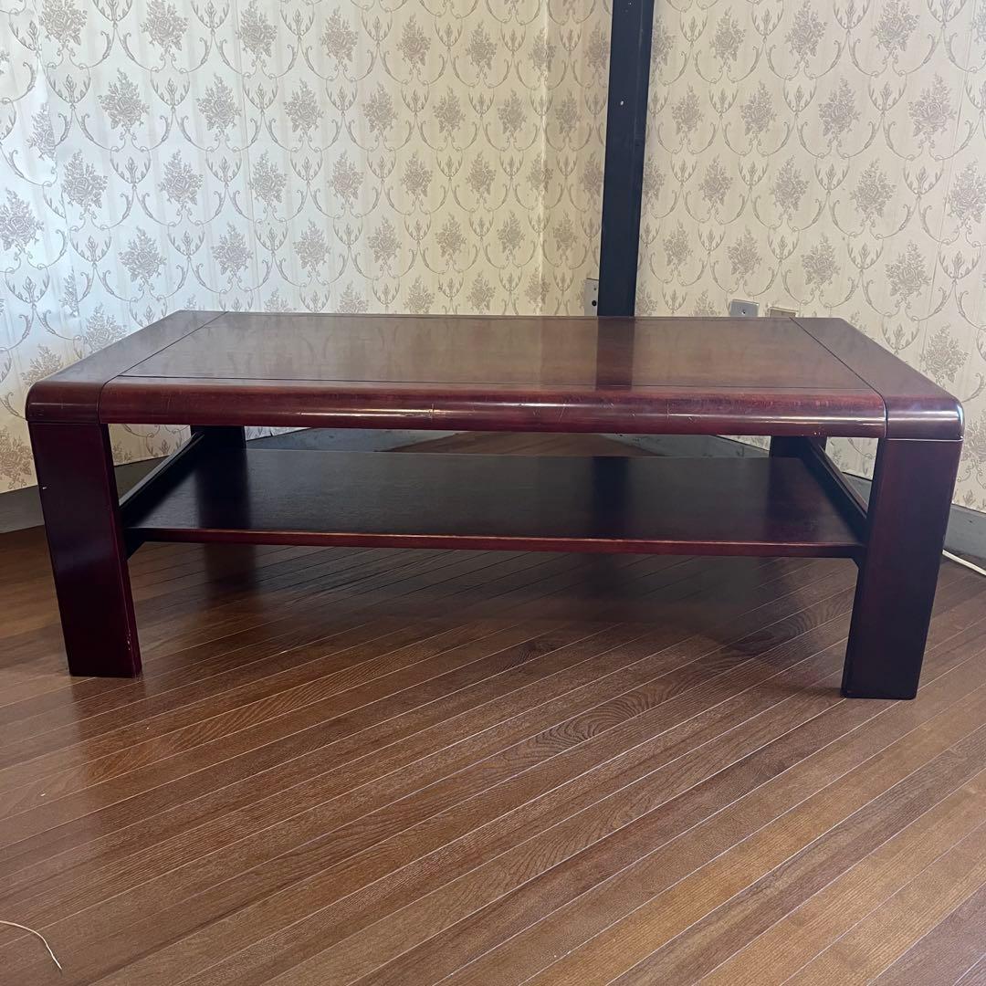 【アンティーク】カリモク 木製 センターテーブル ローテーブル 昭和レトロ