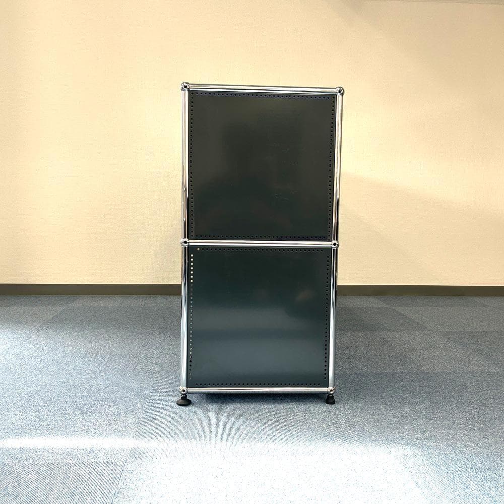 中古 USMハラー｜キャビネット サイドボード 2列2段 アントラサイト