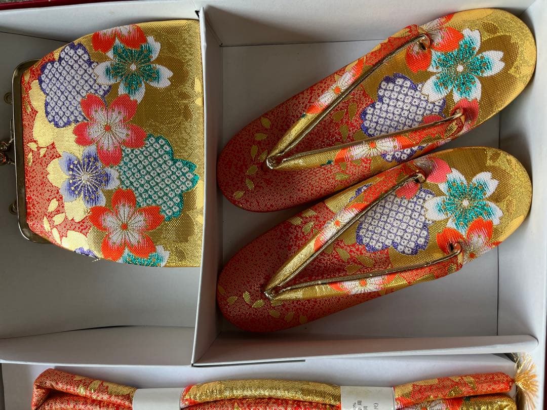 新品★ 未使用きれい　七五三　はこせこセット　6点　女の子　C12