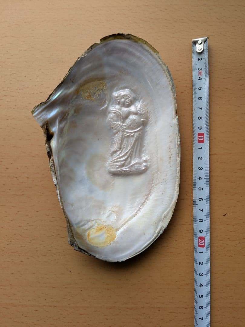 仏像真珠／淡水パール母貝 no.103