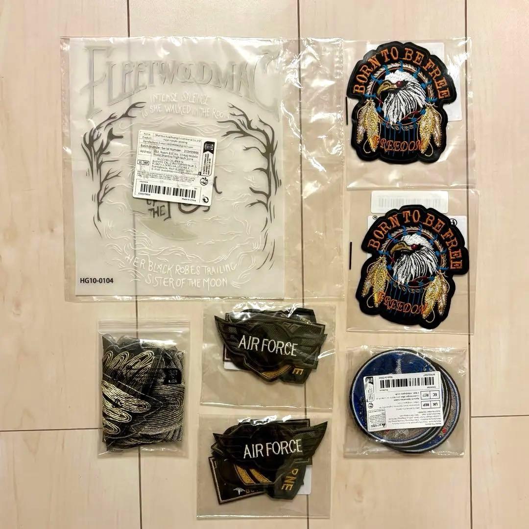 小型のヒートプレス機　ワッペン　刺繍パッチ　計36点セット