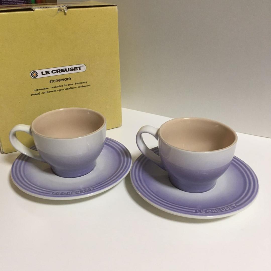 ル クルーゼ フラワーディッシュ・販売終了品レア！ティーカップ２客セット【新品】