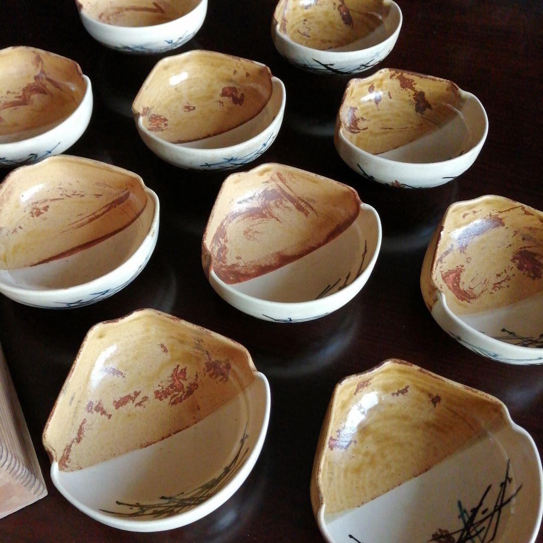 富士形三保の松原向付　12cm　10客　幕末〜大正期