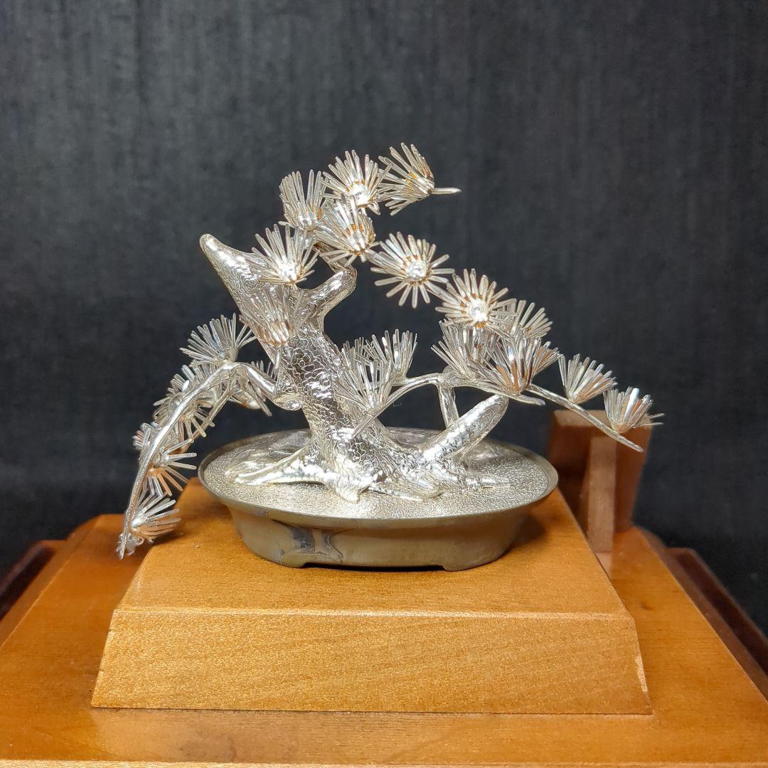 【純銀製】盆栽 松　光則作　金工作家　名工大淵武則