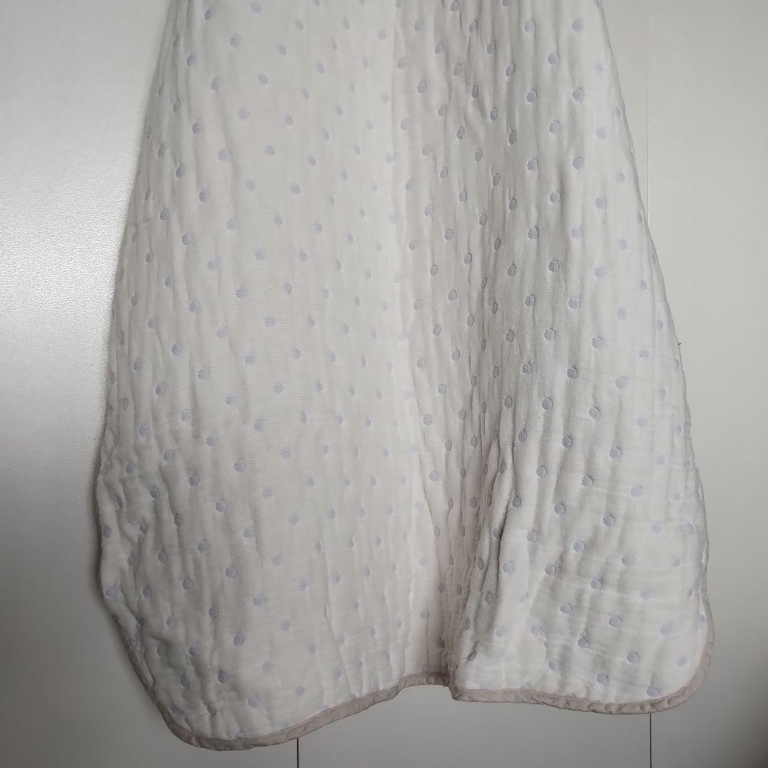 未使用品　エプロン　リバーシブル　ガーゼ生地　ドット柄