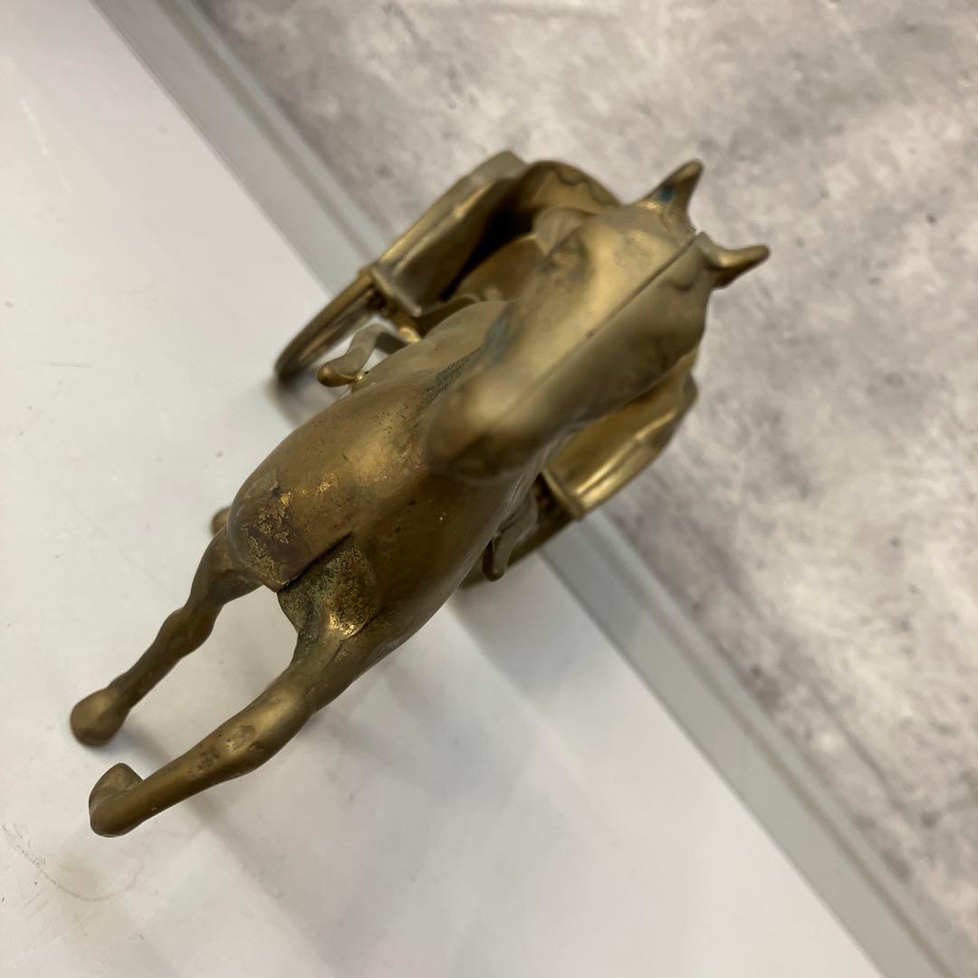 アンティーク 真鍮製 金属加工 馬車 車輪 西洋馬車 置物 オブジェ