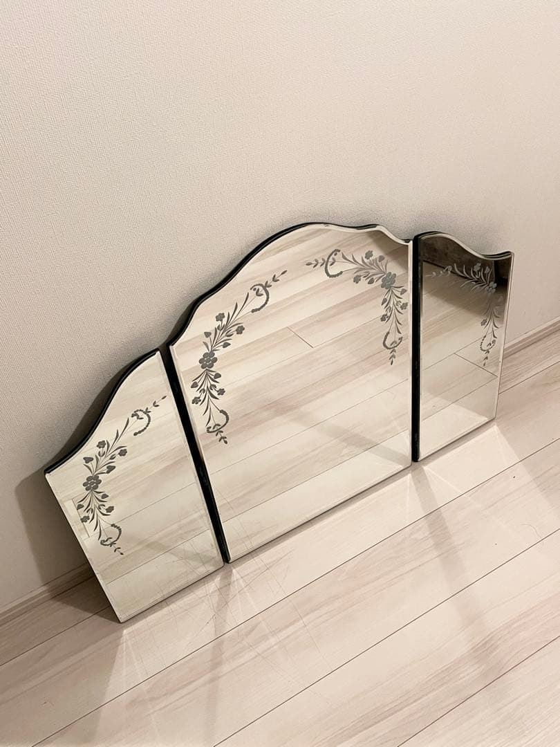 【美品】ローラアシュレイLaura Ashley エリーゼトリプルミラー 三面鏡