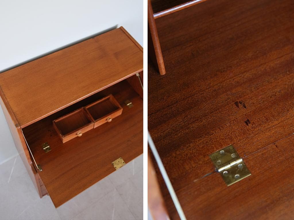 英国アンティークチーク古木ライティングビューロー/木製デスク/勉強机(91-94