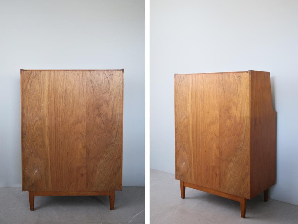 英国アンティークチーク古木ライティングビューロー/木製デスク/勉強机(91-94