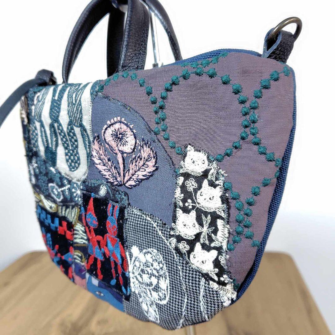 1点物】ミナペルホネン/カケラパッチポンピア/ミニラウンドショルダー