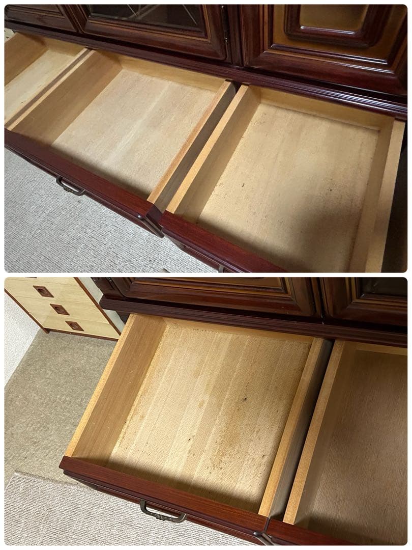 特大サイドボード　大型飾り棚　キャビネット　リビングディスプレイボード　ガラス扉