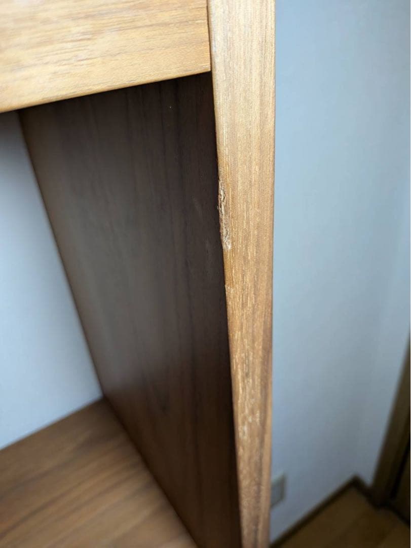 ■送料込■無印良品 スタッキングシェルフワイド 5段 ウォールナット棚収納