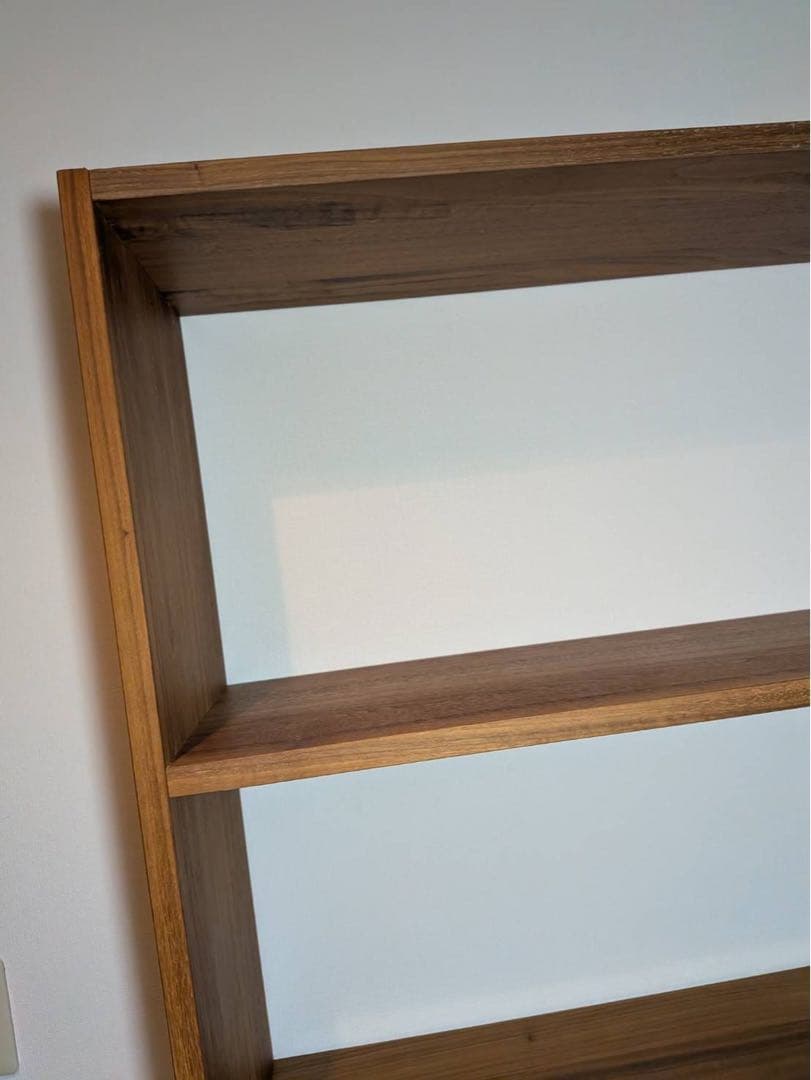 ■送料込■無印良品 スタッキングシェルフワイド 5段 ウォールナット棚収納