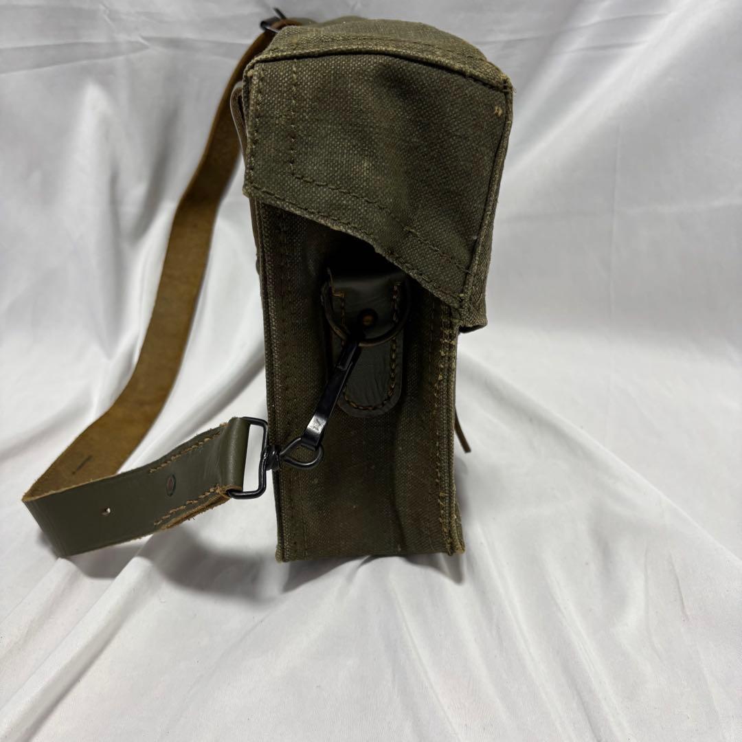 フランス軍 キャンバスレザーショルダーバッグ 未使用 dead stock 実物
