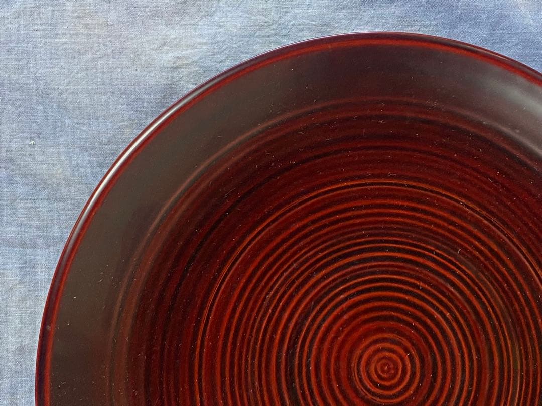 輪島塗 大皿（盛器） 千弾き溜塗り