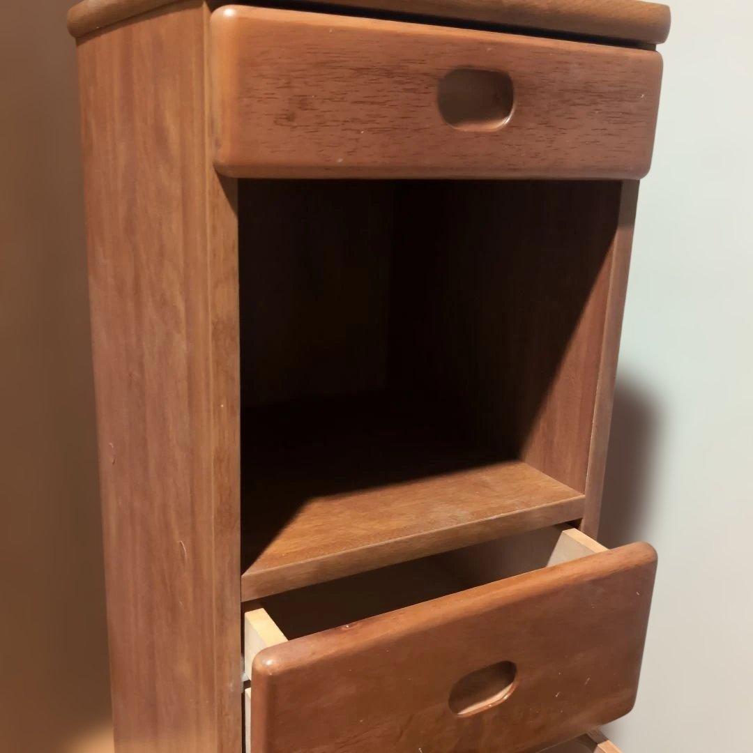 木製ラック 4段引き出し付き 収納