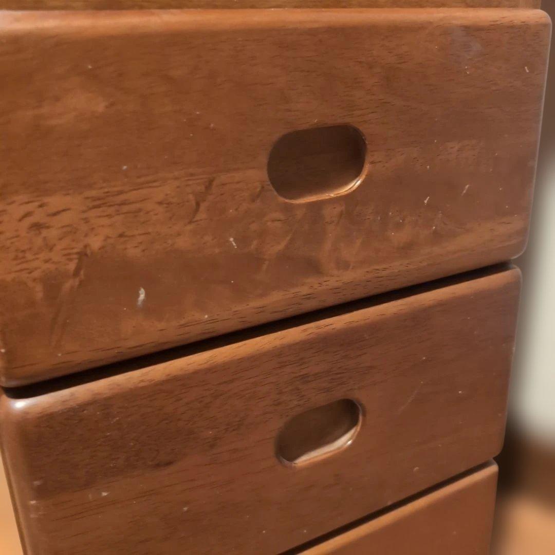 木製ラック 4段引き出し付き 収納