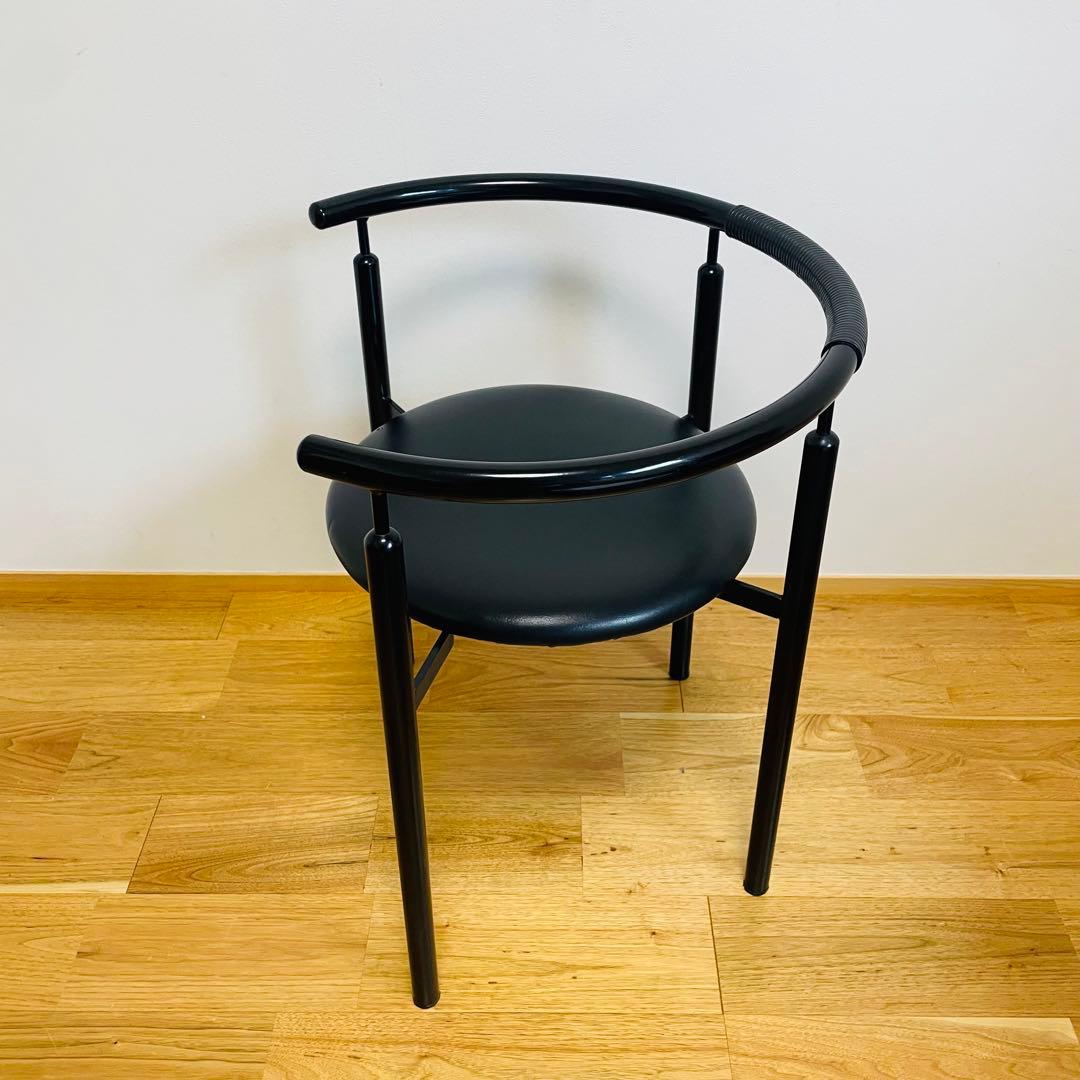 ラウンジ チェア メタル ブラック アームチェア 黒 IMEDIA イス