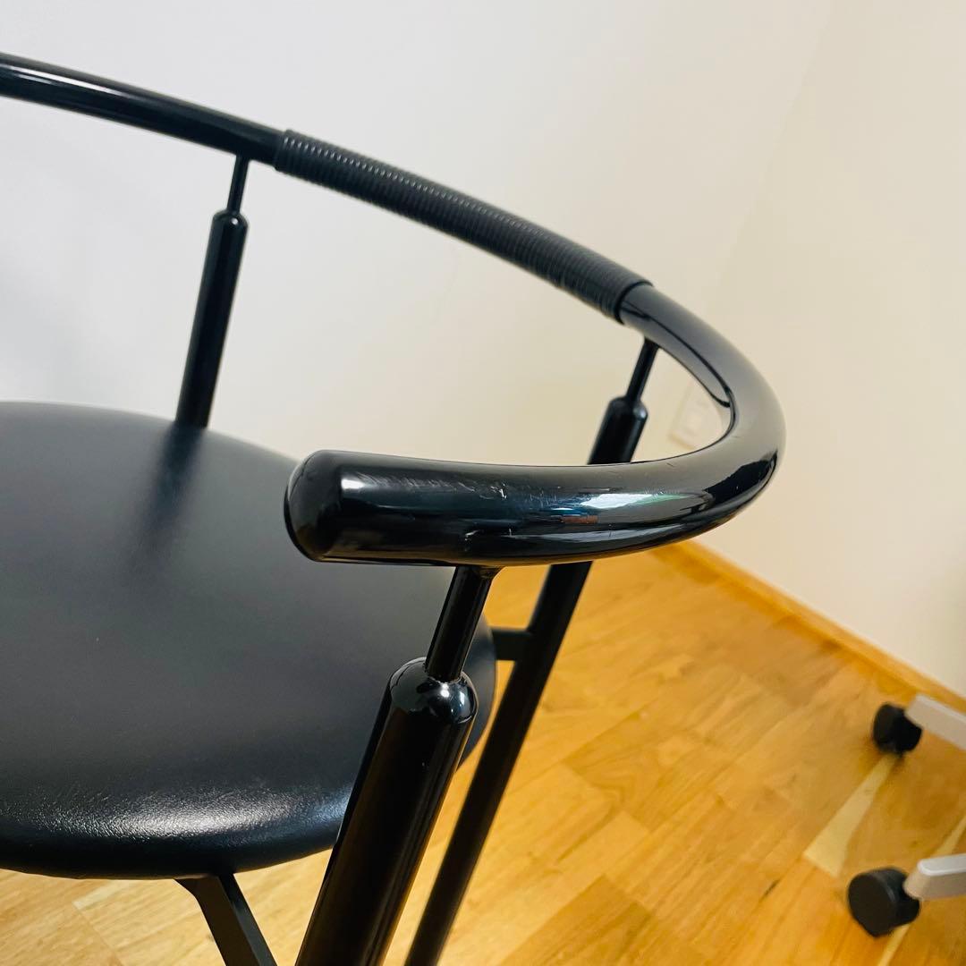 ラウンジ チェア メタル ブラック アームチェア 黒 IMEDIA イス