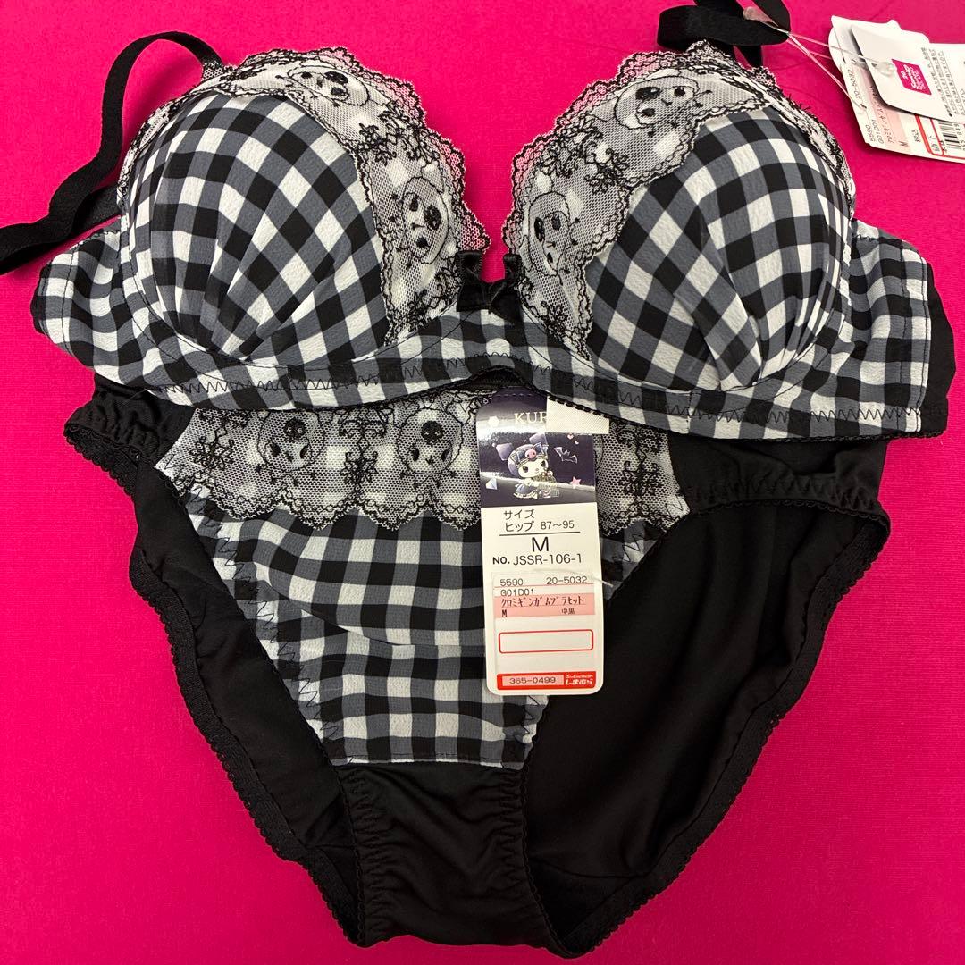 値下げ クロミ ギンガムチェック ノンワイヤーブラ、ショーツセット