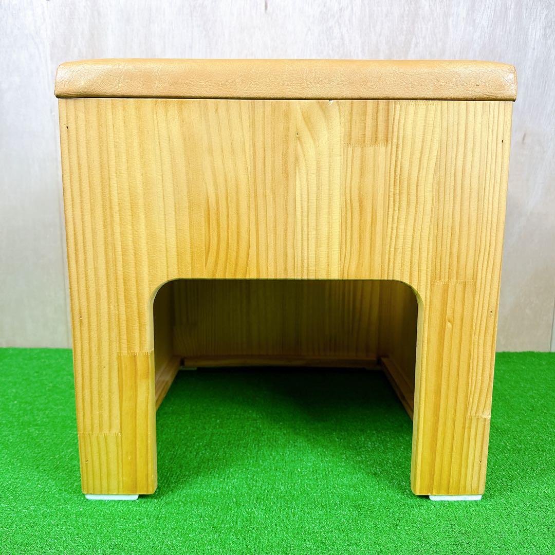 展示品 よもぎ蒸し 木製スツール クッション付き 【温活】 蓬　イス 丸穴