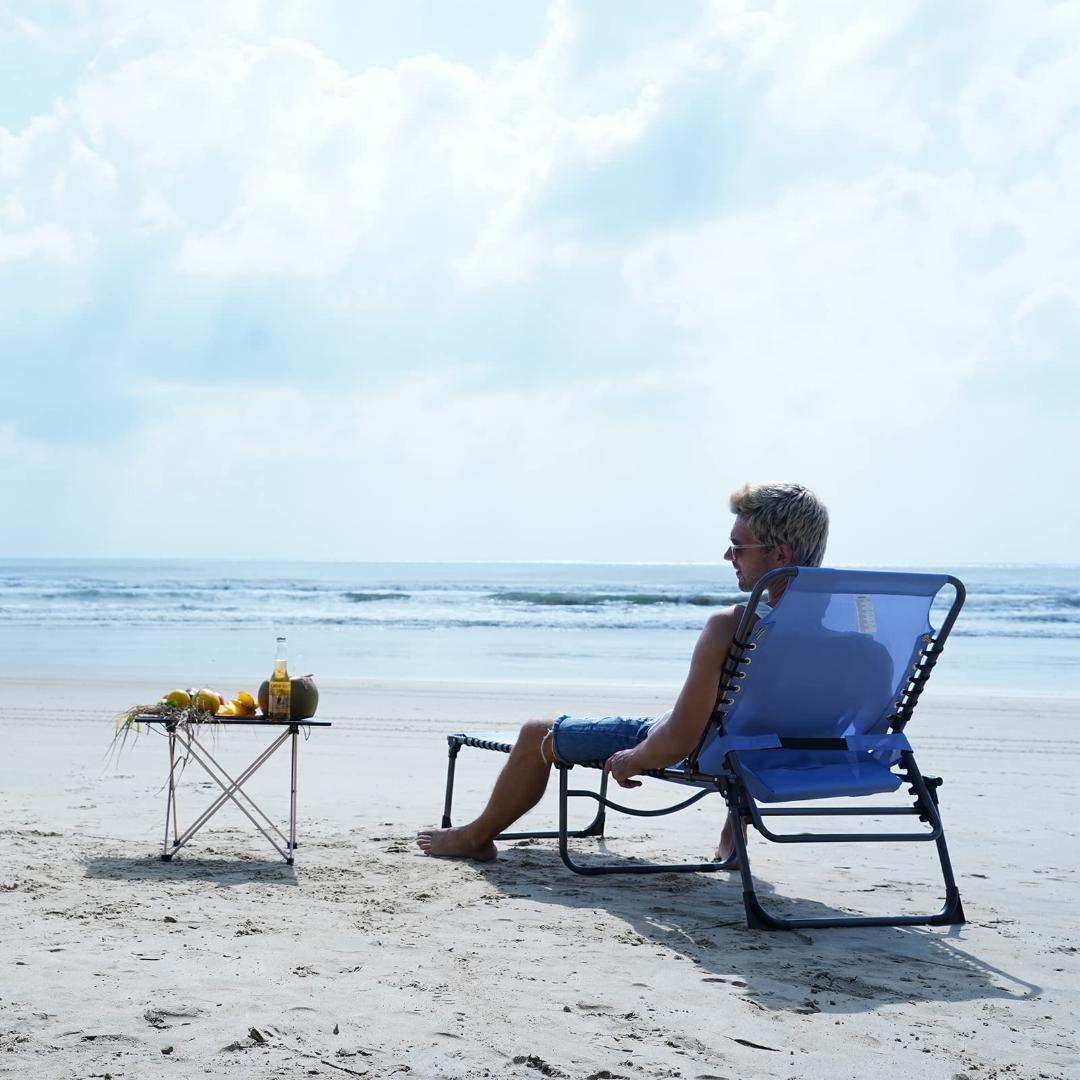 海でも使える折りたたみ式リクライニングチェア