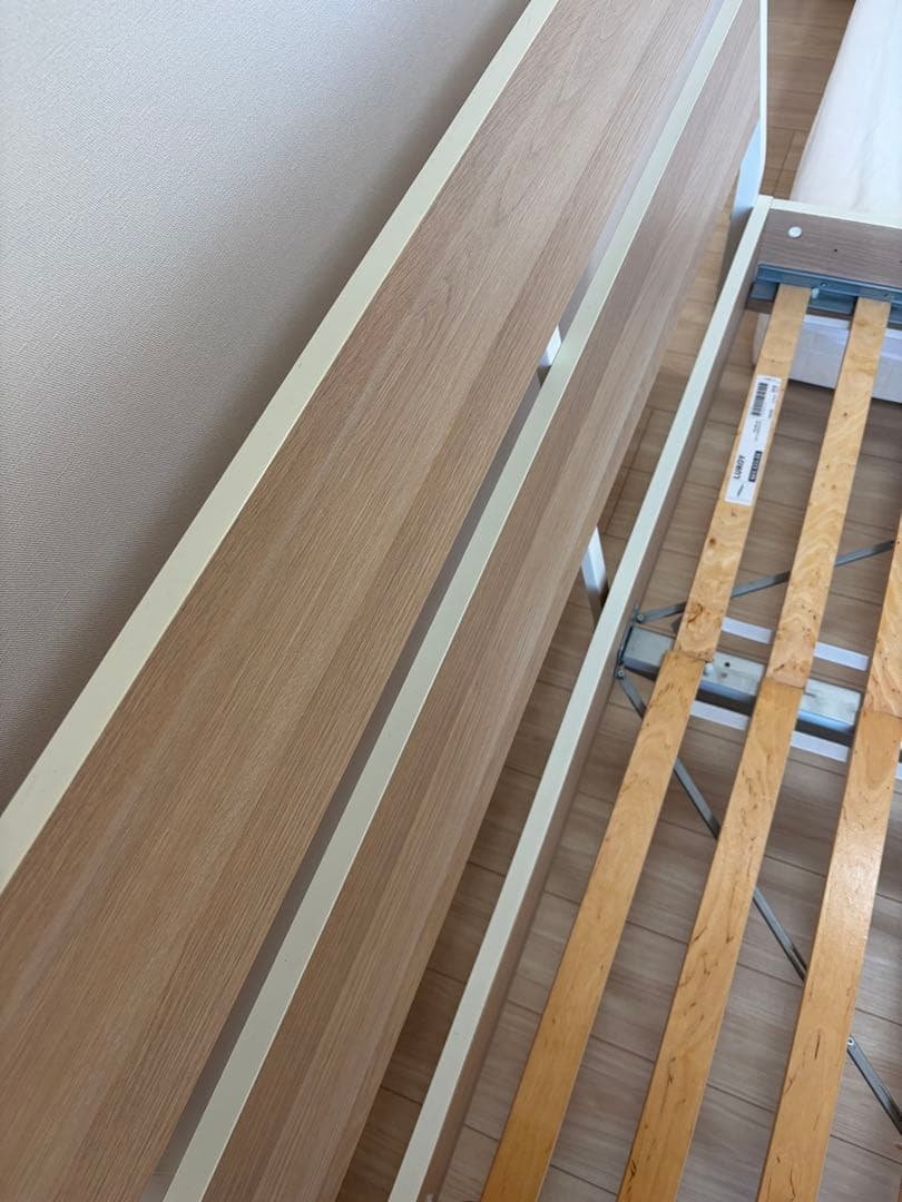 東京江東区引き取り限定　IKEA ダブルベッドフレーム 木製スラット