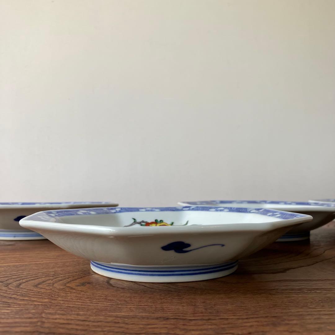 渋草焼　芳国舎　渋草芳国　龍　八角皿　飛騨高山