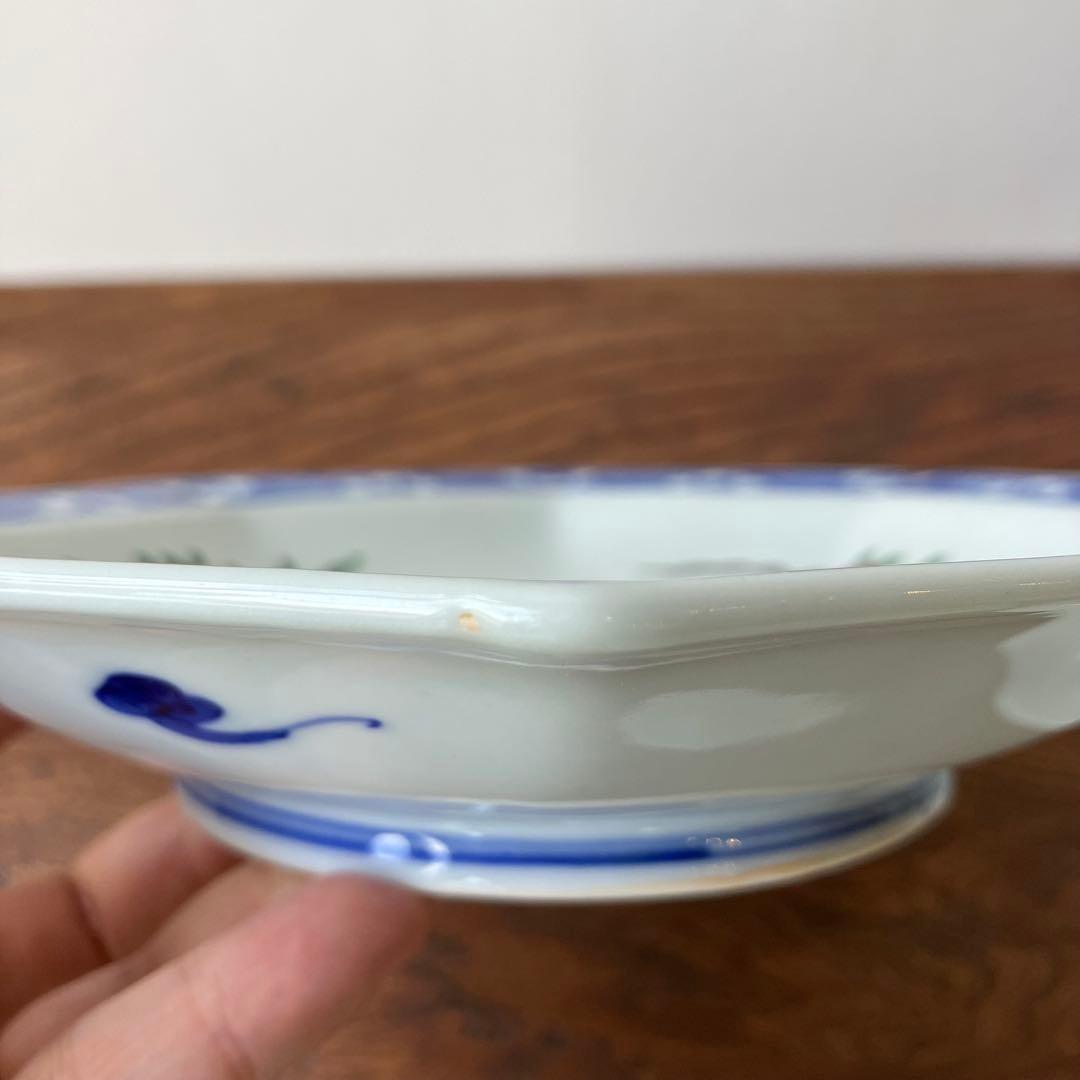 渋草焼　芳国舎　渋草芳国　龍　八角皿　飛騨高山