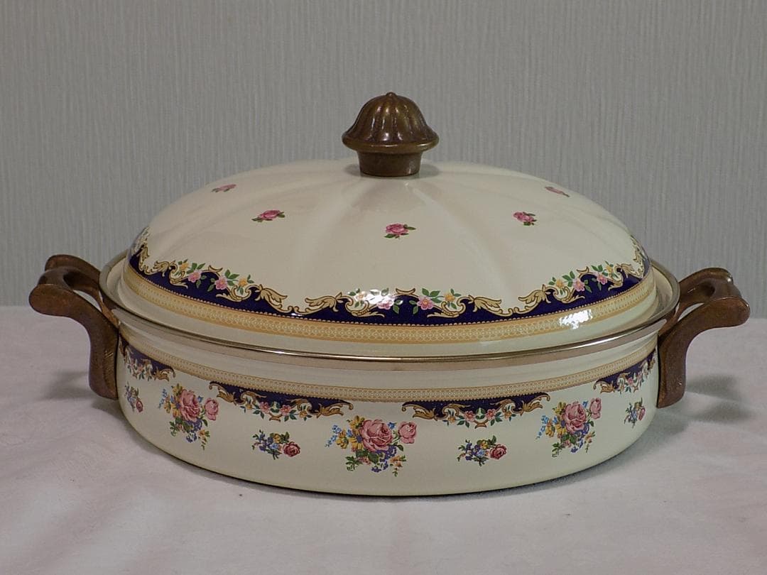 ASTA WEST GERMANY 1970年代のホーロー平鍋　蓋無し新品未使用