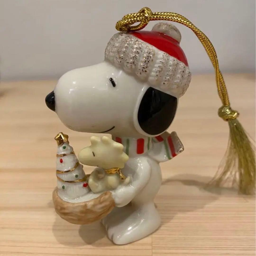 レア❗️Lenox スヌーピ　クリスマス　陶器製 SNOOPY