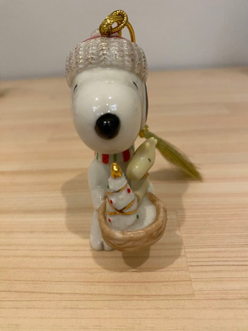 レア❗️Lenox スヌーピ　クリスマス　陶器製 SNOOPY