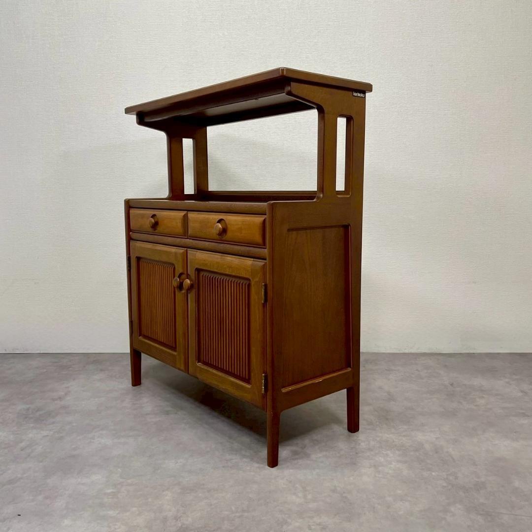 karimoku カリモク家具 キャビネット 棚付き 電話台 チェスト 北欧