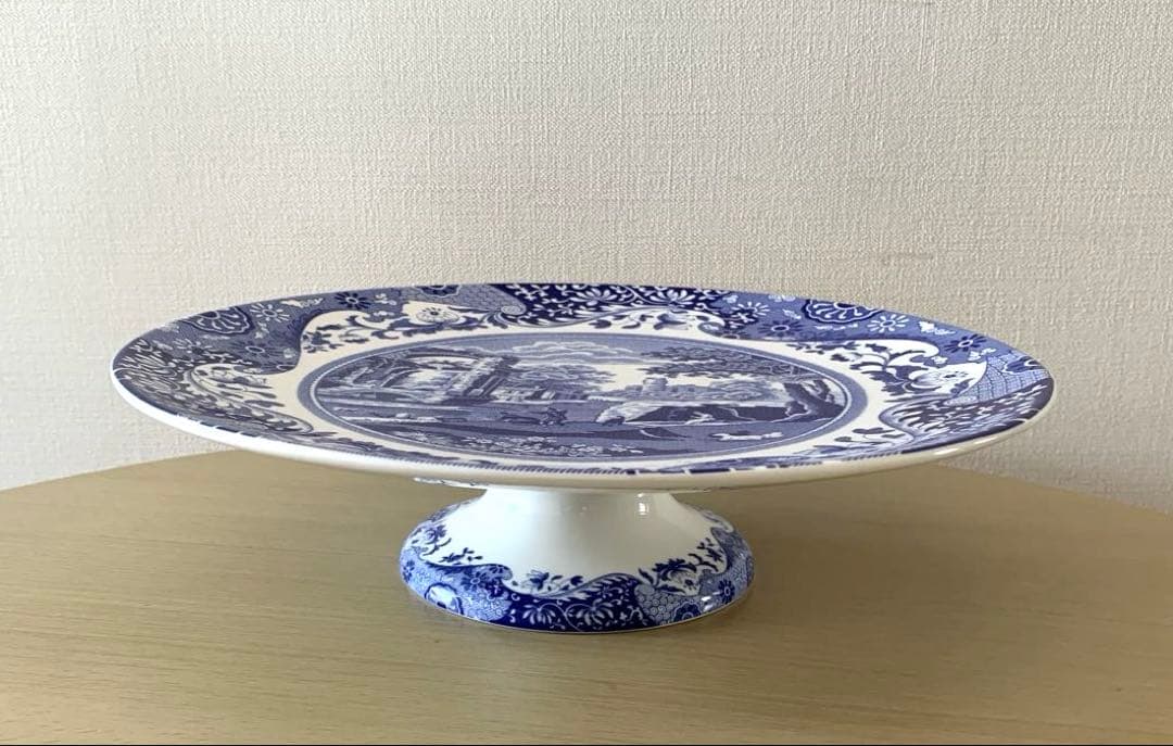 SPODE スポード ブルーイタリアン ケーキプレート　&ケーキサーバー　新品