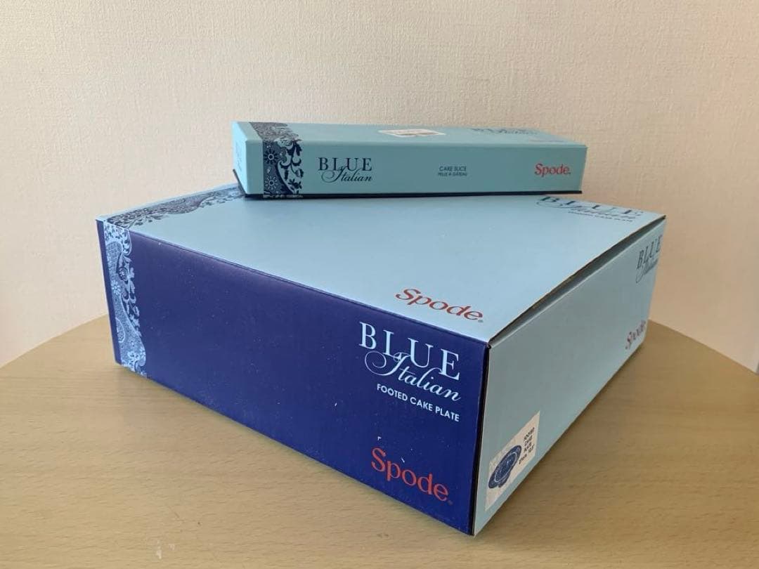 SPODE スポード ブルーイタリアン ケーキプレート　&ケーキサーバー　新品
