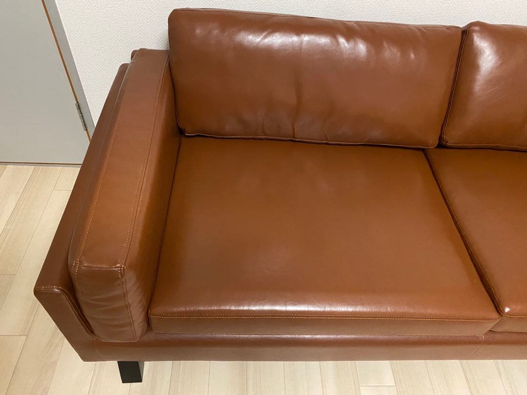 ソファ　3人掛け　合成皮革　フェイクレザー