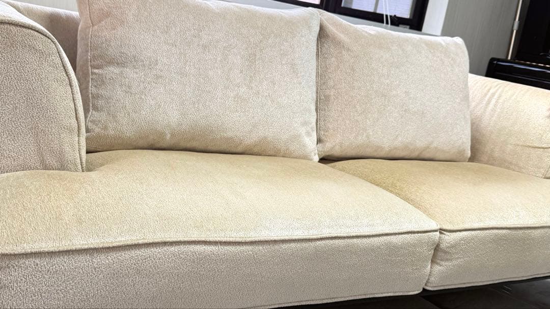 ベージュ ファブリック ソファ