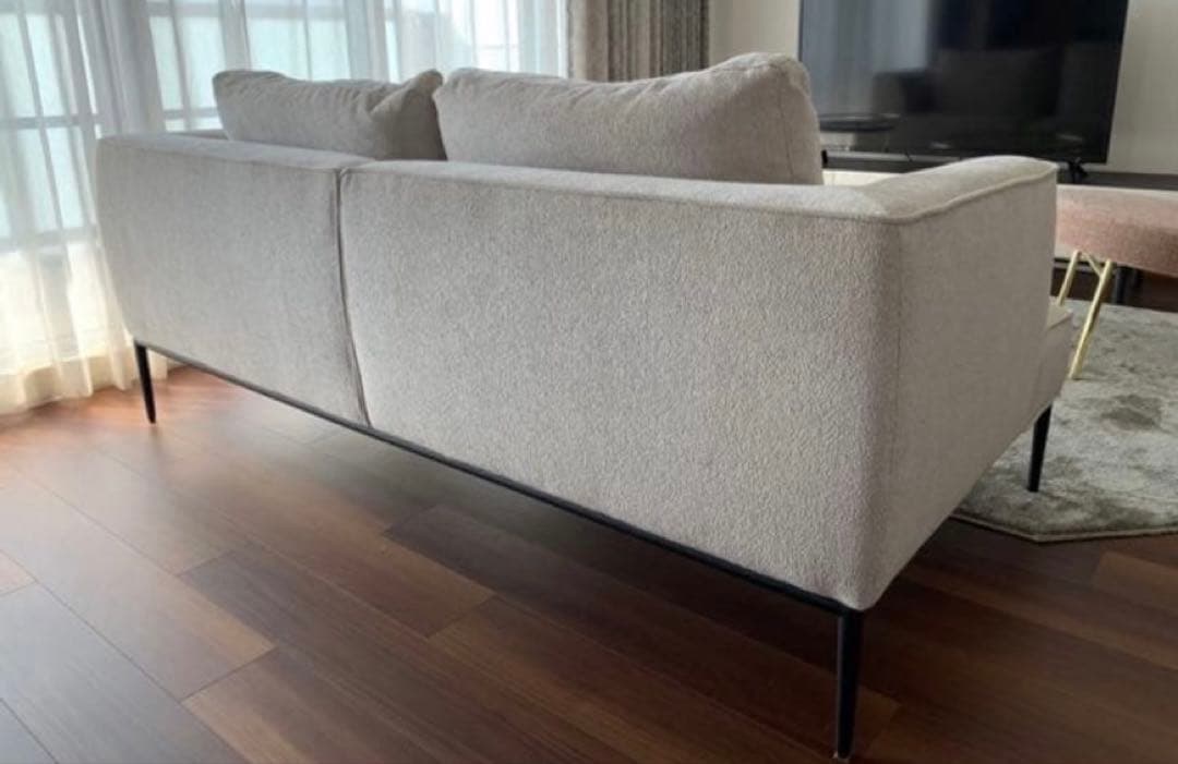 ベージュ ファブリック ソファ