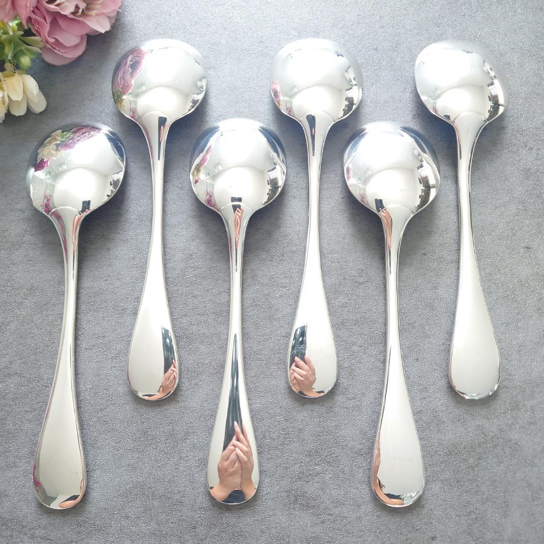 希少 美品 クリストフル フィデリオ コンソメスプーン 6点