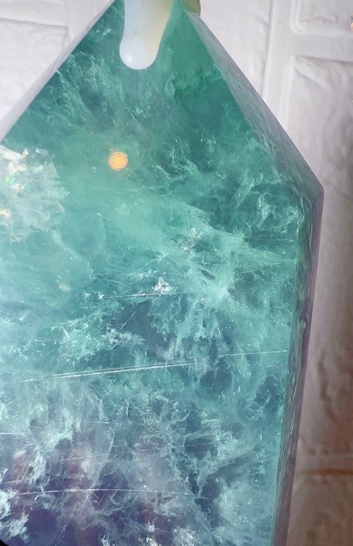 4.フローライト♡タワー♡フローライトタワー♡天然石♡クリスタル♡受検お守りに♡