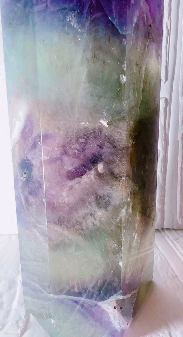 4.フローライト♡タワー♡フローライトタワー♡天然石♡クリスタル♡受検お守りに♡