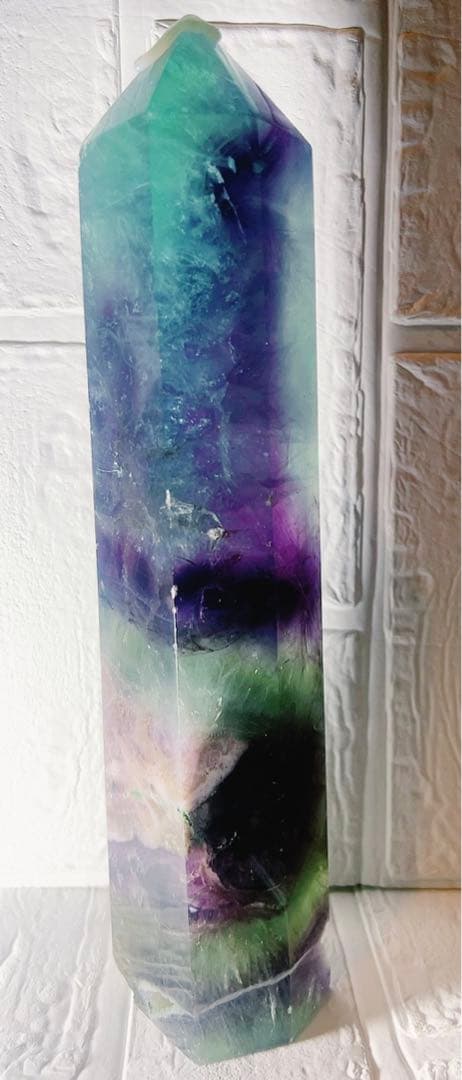 4.フローライト♡タワー♡フローライトタワー♡天然石♡クリスタル♡受検お守りに♡