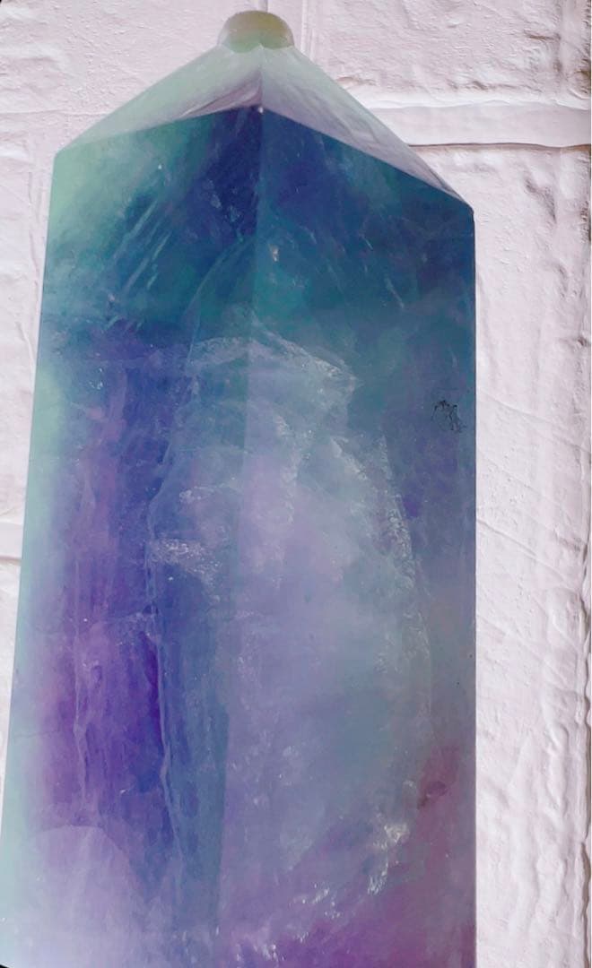 4.フローライト♡タワー♡フローライトタワー♡天然石♡クリスタル♡受検お守りに♡