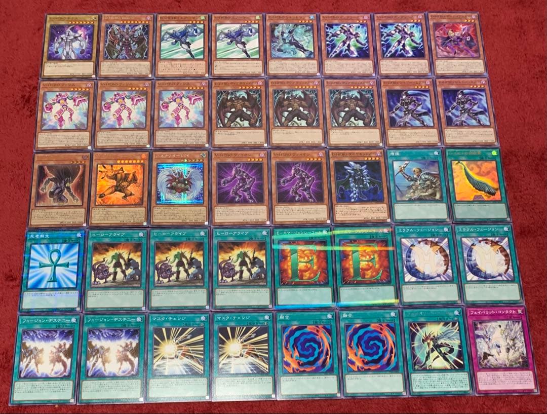 遊戯王　本格構築HEROデッキ40枚＋E X15枚＋α